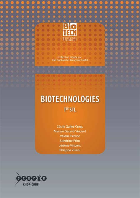 cours de biotechnologie terminale stl.